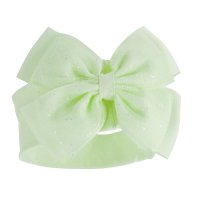 HB92-MI: Mint Headband w/Glitter Bow